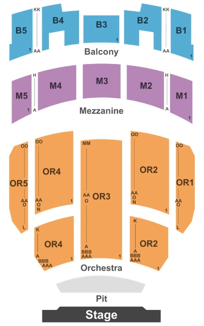 YOUKEY THEATRE SEATING CHART